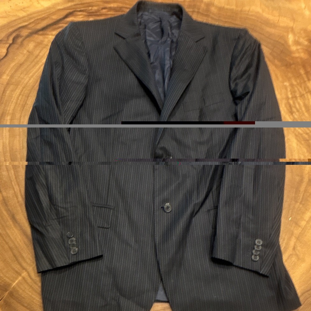 2 piece suit Z Zegna "City" Navy Blue Pinstripe Suit - made in Italy